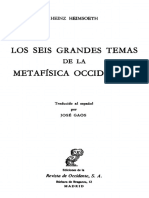 Heimsoeth Heinz - Los Seis Grandes Temas de La Metafisica Occidental