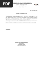 Certificado de Trabajo