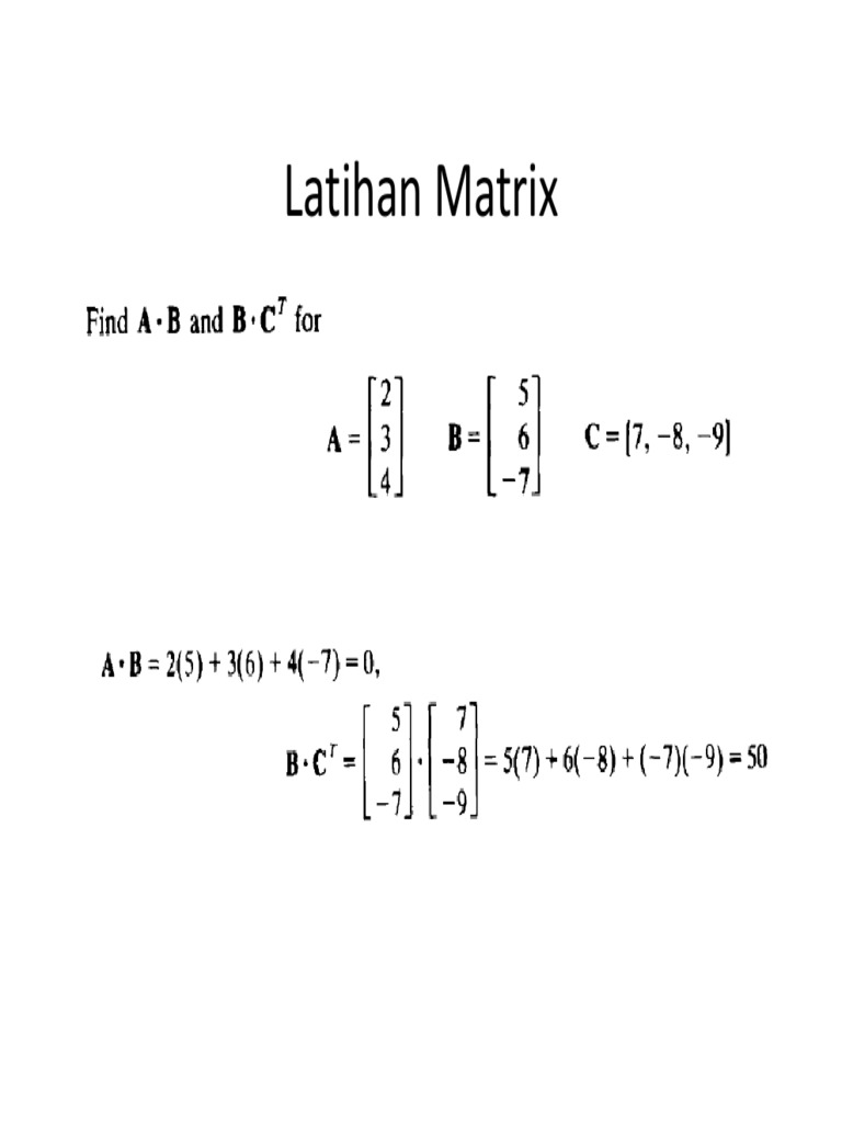 Latihan Matrix: Panduan Praktis | PDF | Computers