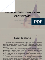 Hazard Analysis Critical Control Point (HACCP) : Septi Dwisidi Hapsari Mpi 1A