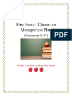 Classroom Management Plan