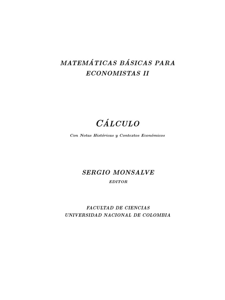 Matematica para Economistas 2 PDF | PDF | Cálculo | Integral