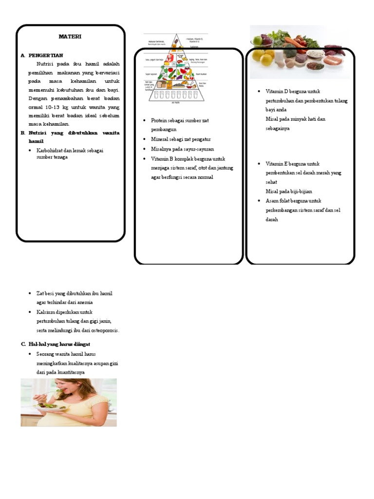 Leaflet Nutrisi Ibu Hml