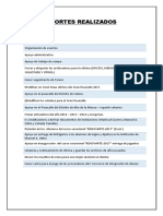 Tareas y Aportes Realizados en La Municipalidad Distrital de Ciudad Nueva