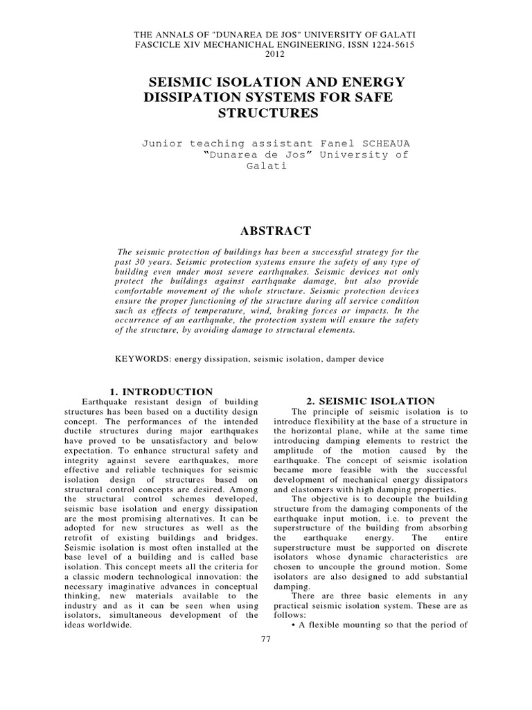 08 Friction Pendulum Seismic Isolation Bearings PDF Earthquake