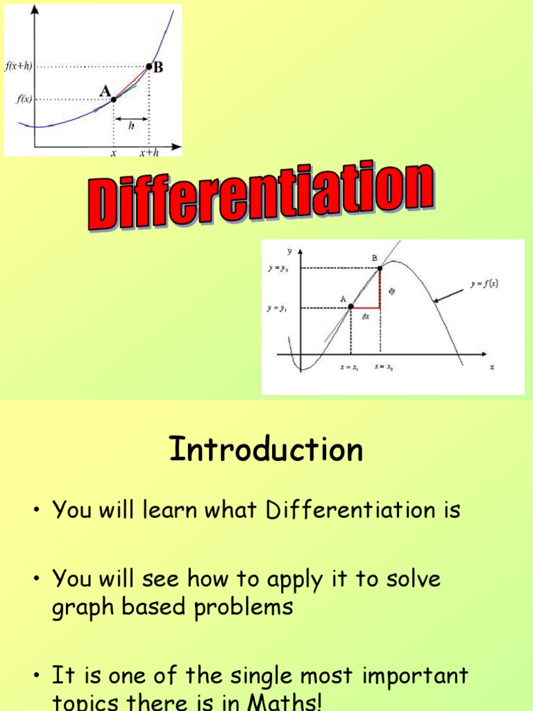 7) C1 Differentiation | PDF | Derivative | Tangent
