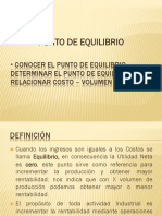 4. Punto de Equilibrio