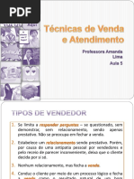 Tecnicas de Venda e Atendimento Aula 5 CERTO