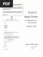 West - Plato's Apology of Socrates PDF