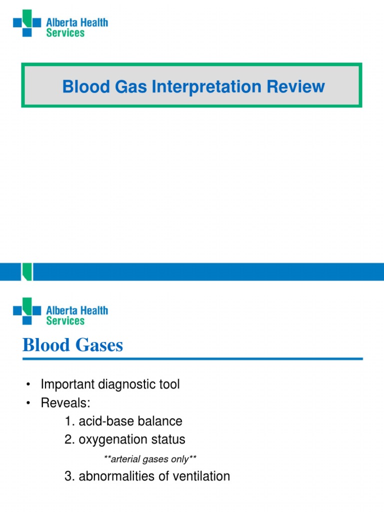 Blood Gas Analysis and Interpretation Guide | PDF | Physiology ...