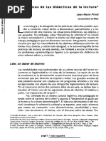 Socio-Lógicas de Las Didácticas de La Lectura - Jean Marie Privat
