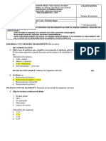 Evaluación de la primera unidad de Ciencias Sociales