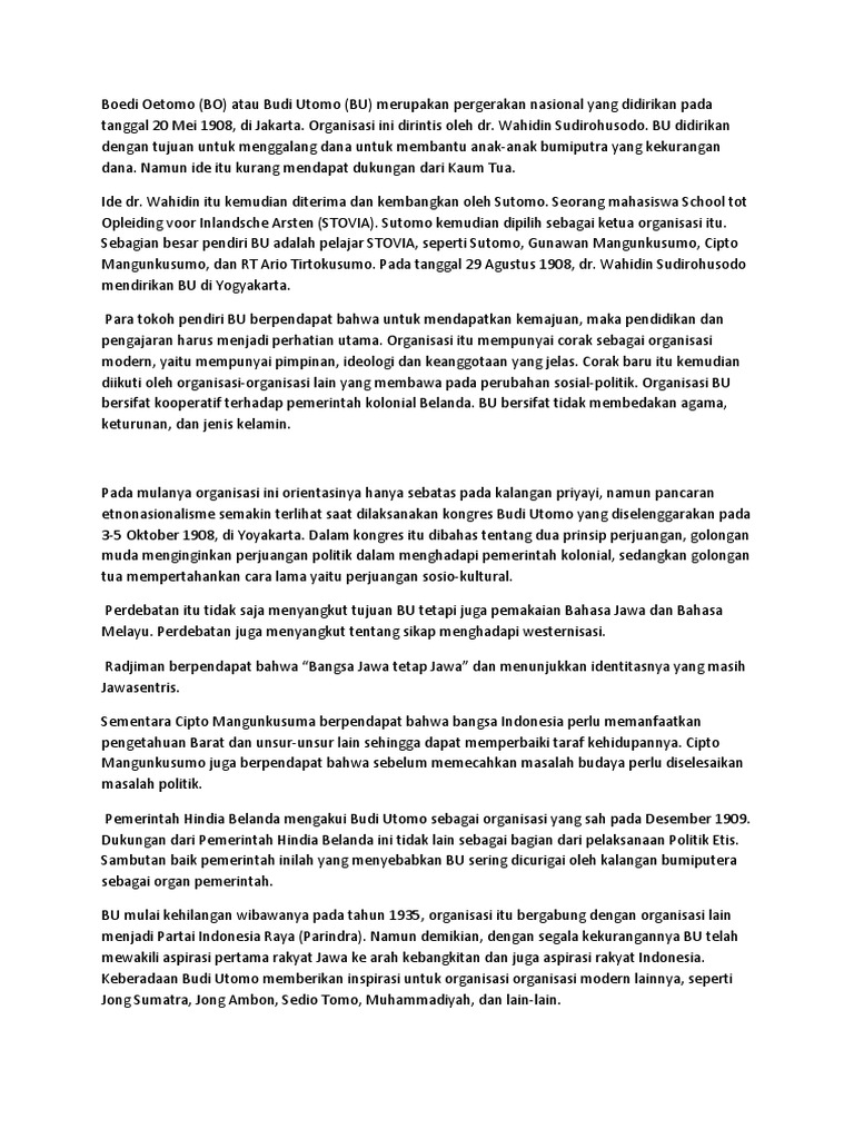 Tujuan Mahasiswa Stovia Mendirikan Budi Utomo Adalah