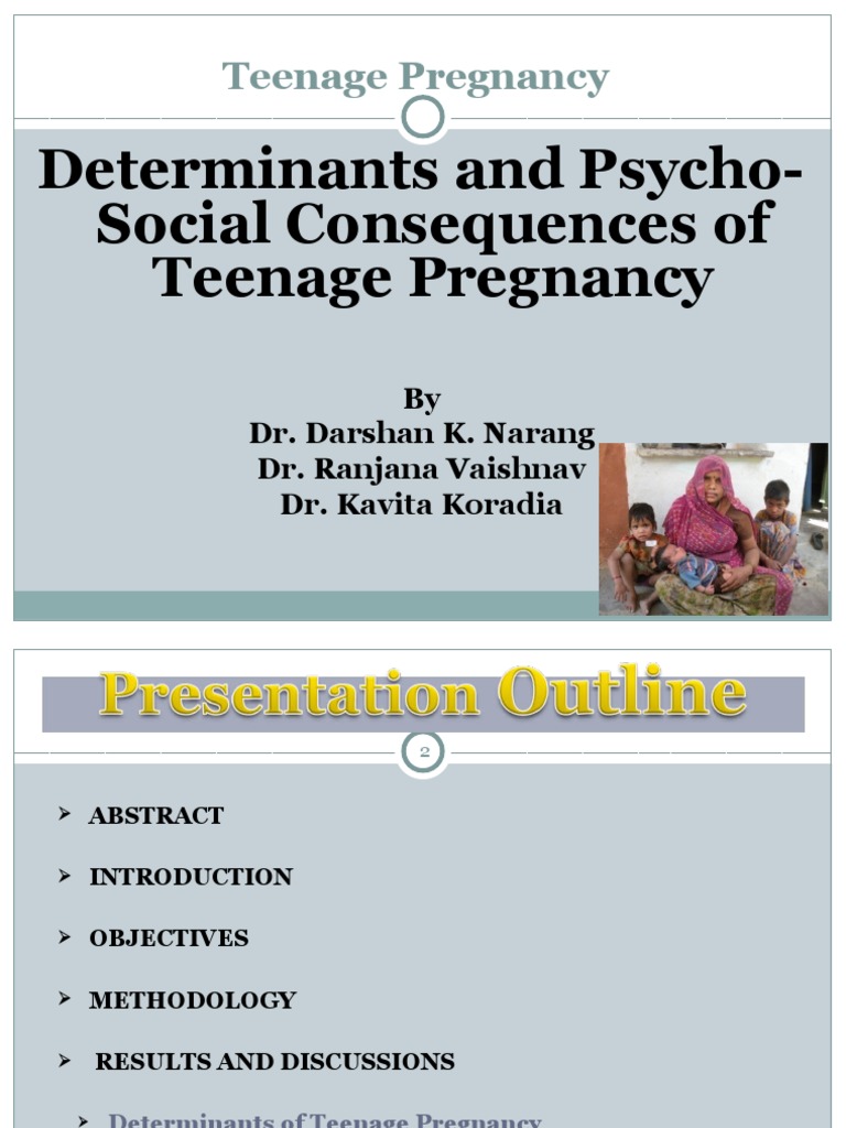 Determinants and Psycho-Social Consequences of Teenage Pregnancy | PDF ...