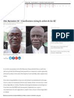 Ghana News - Abu Ramadan III – Clarification Ruling & Orders & the EC