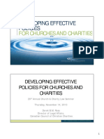 Developing Effective Policies For Churches Charities
