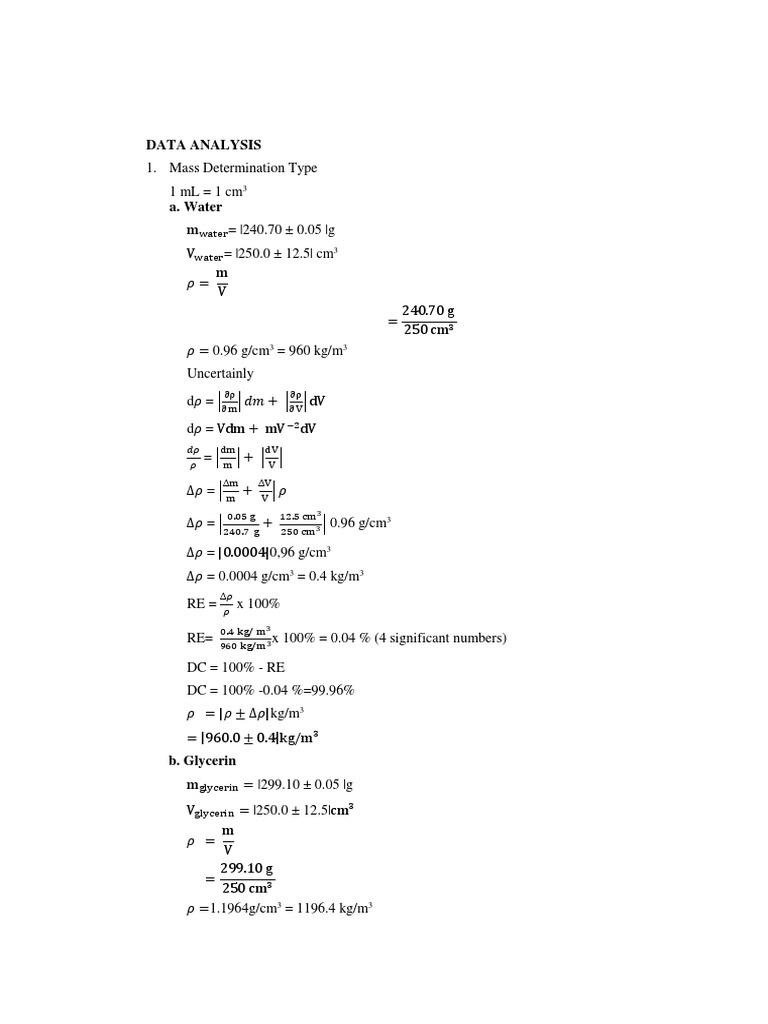 Data Analysis: Water Water | PDF