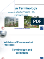 Validation Terminology: Acme Laboratories LTD 29 MAY 2008