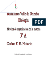 Niveles de Organización de la Materia