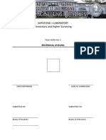 Surveying 1 Laboratory Elementary and Higher Surveying: Reciprocal Leveling