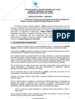 Processo seletivo ISGH/HRC abre vagas em saúde