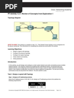 PT Activity 1.3.1: Review of Concepts From Exploration 1: Topology Diagram