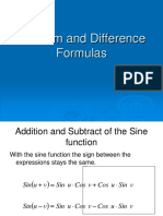 5.4 Sum and Difference Formulas