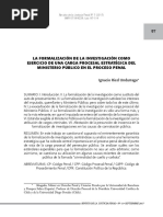Formalizacion de la investigacion como carga estrategica del Ministerio Publico