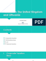 Taxation in The United Kingdom and Lithuania