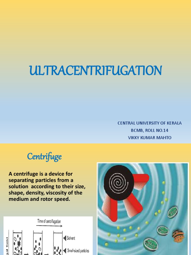 Ultra Centri Fug at I On PDF Centrifugation Centrifuge