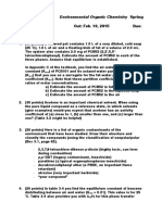 Environmental Organic Chemistry Problem Set #1