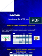 How to Use the APQP Workbook
