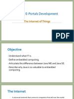 IT405: E-Portals Development: The Internet of Things