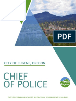 Chief of Police: City of Eugene, Oregon