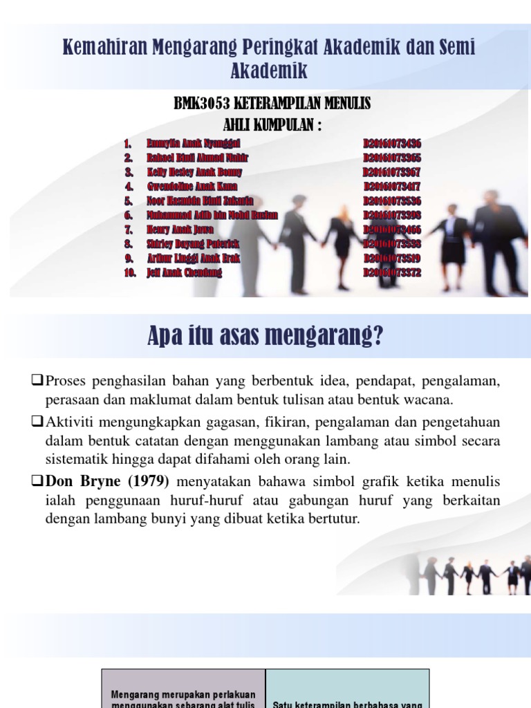 Kemahiran Mengarang Peringkat Akademik Dan Semi Akademik Pdf