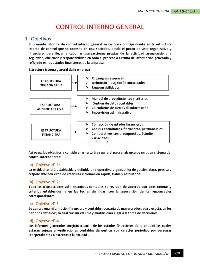 Control Interno y Auditoría Financiera | PDF | Estado de resultados ...