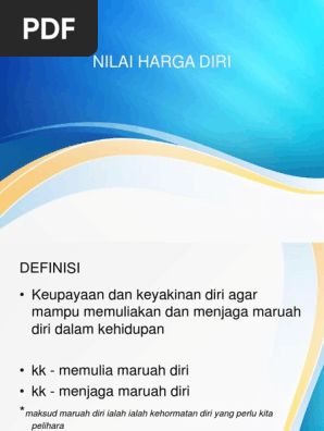 Nilai Harga Diri  PDF