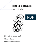 Portofoliu La Educatie Muzicala