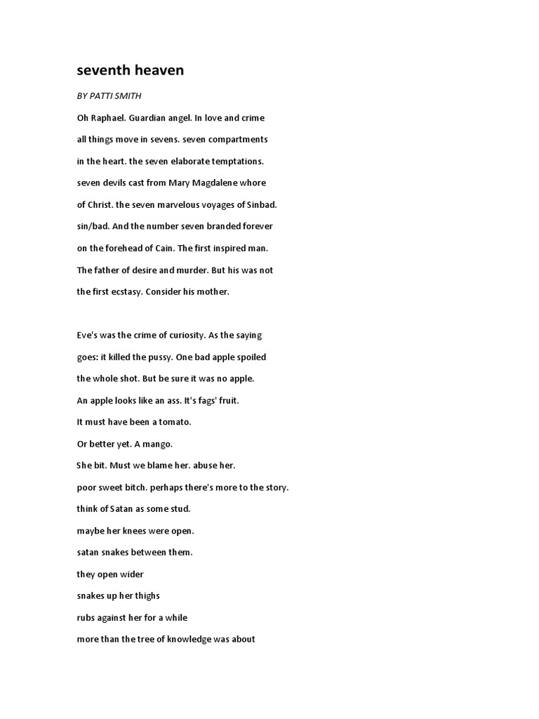 Seventh Heaven by Patti Smith | PDF | Metaphysics Of Religion