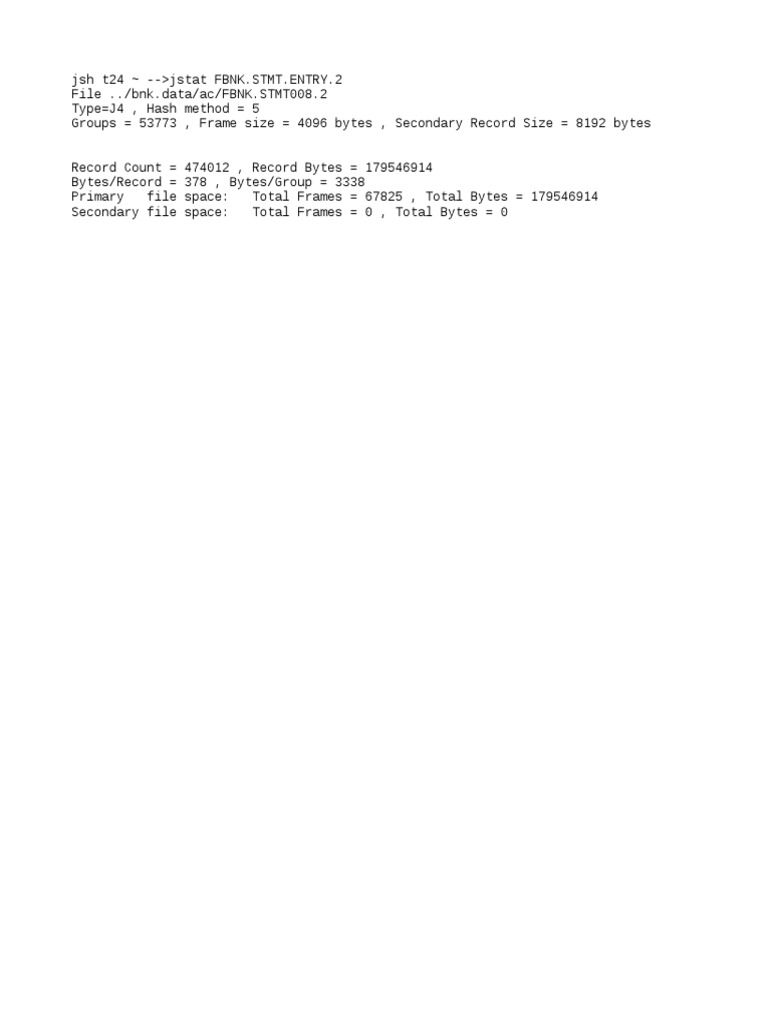 jstat Command Output for FBNK.STMT.ENTRY.2 | PDF | Computers