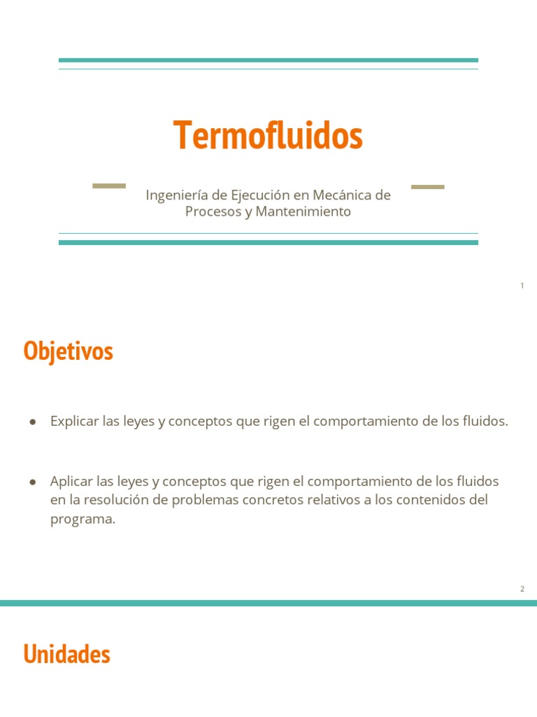 Termofluidos para Ingenieros Mecánicos | PDF | Presión | Viscosidad