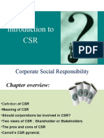 Introduction To CSR: Corporate Social Responsibility
