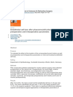 Endothelial Cell Loss After Phacoemulsification: Relation To Preoperative and Intraoperative Parameters