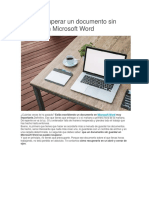 Cómo Recuperar Un Documento Sin Guardar en Microsoft Word