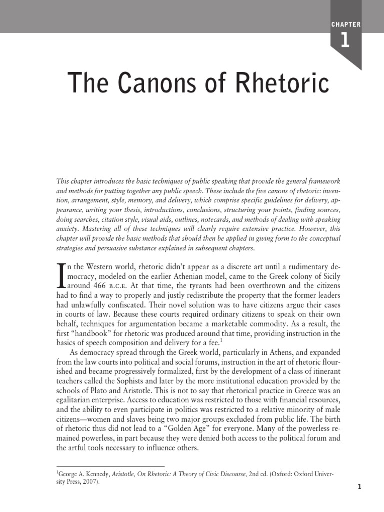 Rhetorical canons essay image