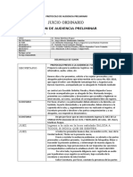 Ejemplo de Audiencia Preliminar (Ordinario)