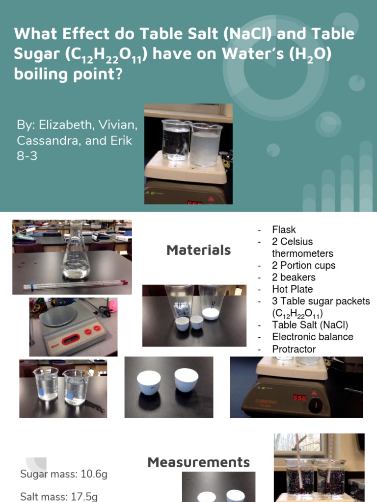 What Effect Do Table Salt (Nacl) And Table Sugar (C H O ) Have On Water