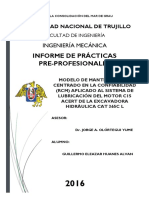 Informe de Prácticas Pre-Profesionales: Ingeniería Mecánica