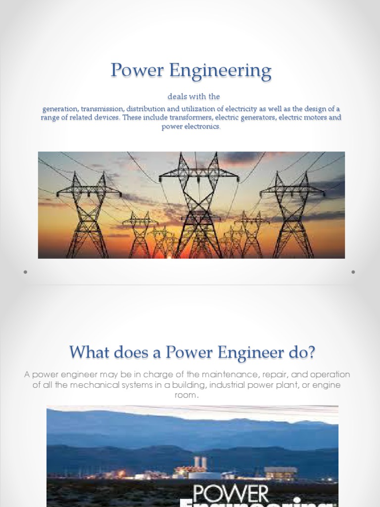 Power Engineering: Deals With The | PDF | Power Engineering | Engineering