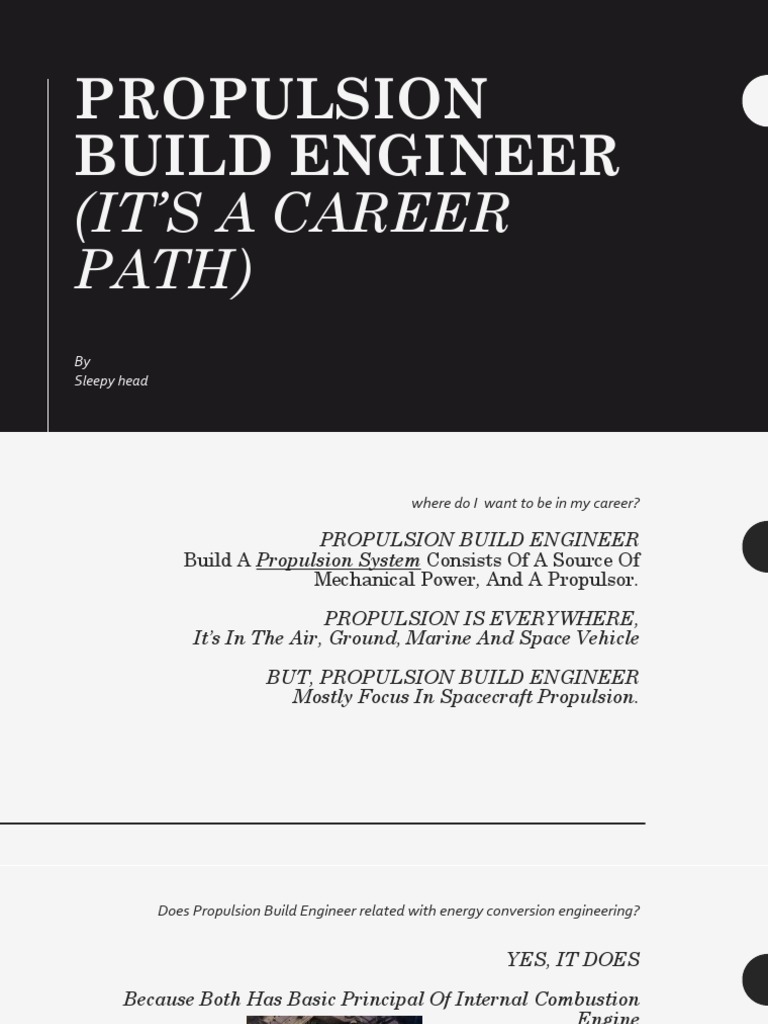 Propulsion Build Engineer: (It'S A Career Path) | PDF